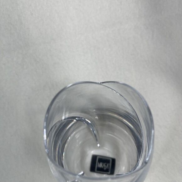 Mikasa Slovenia Finesse Vase Cut Crystal Clear Scalloped Rim Measures 5 1/2” - Picture 3 of 6